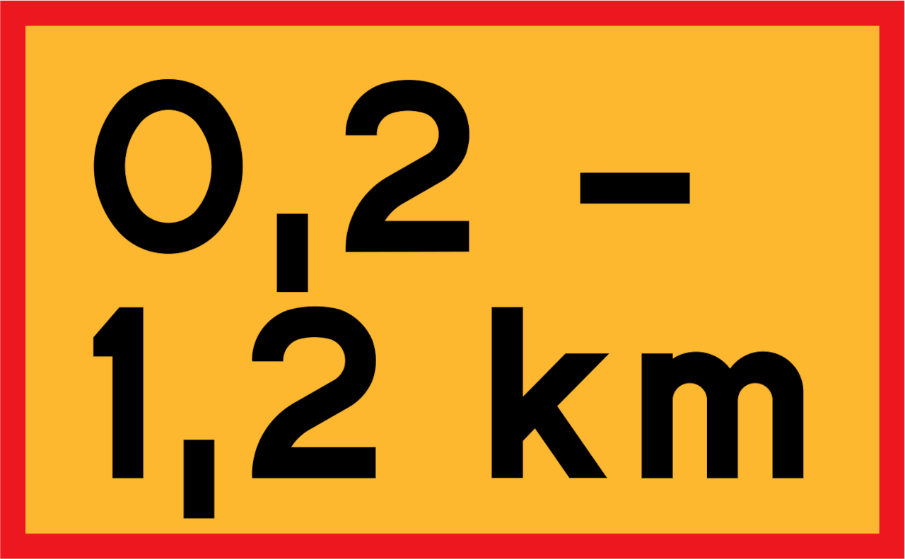 ... kilometres ahead for ... kilometres.