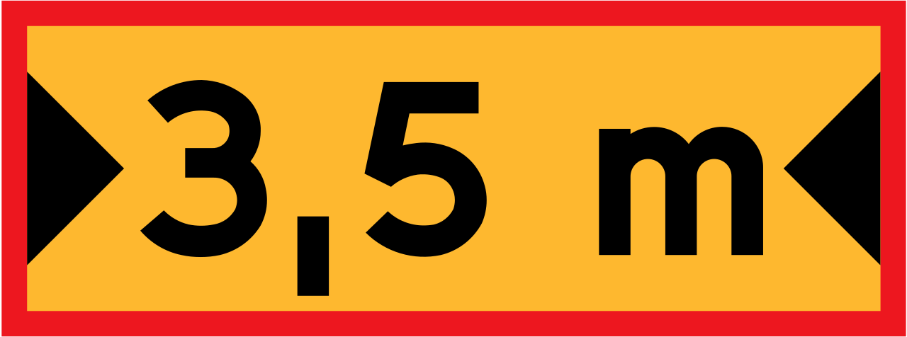 Indicated width.