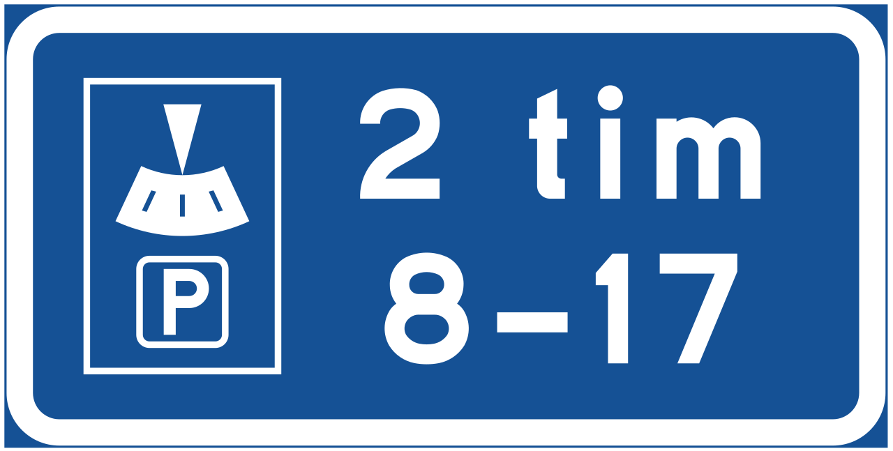 Disc parking, maximum 2 hours.
