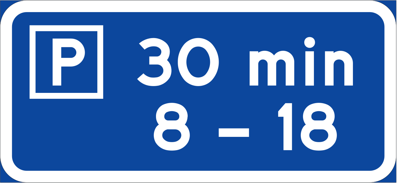 Parking allowed during times shown.