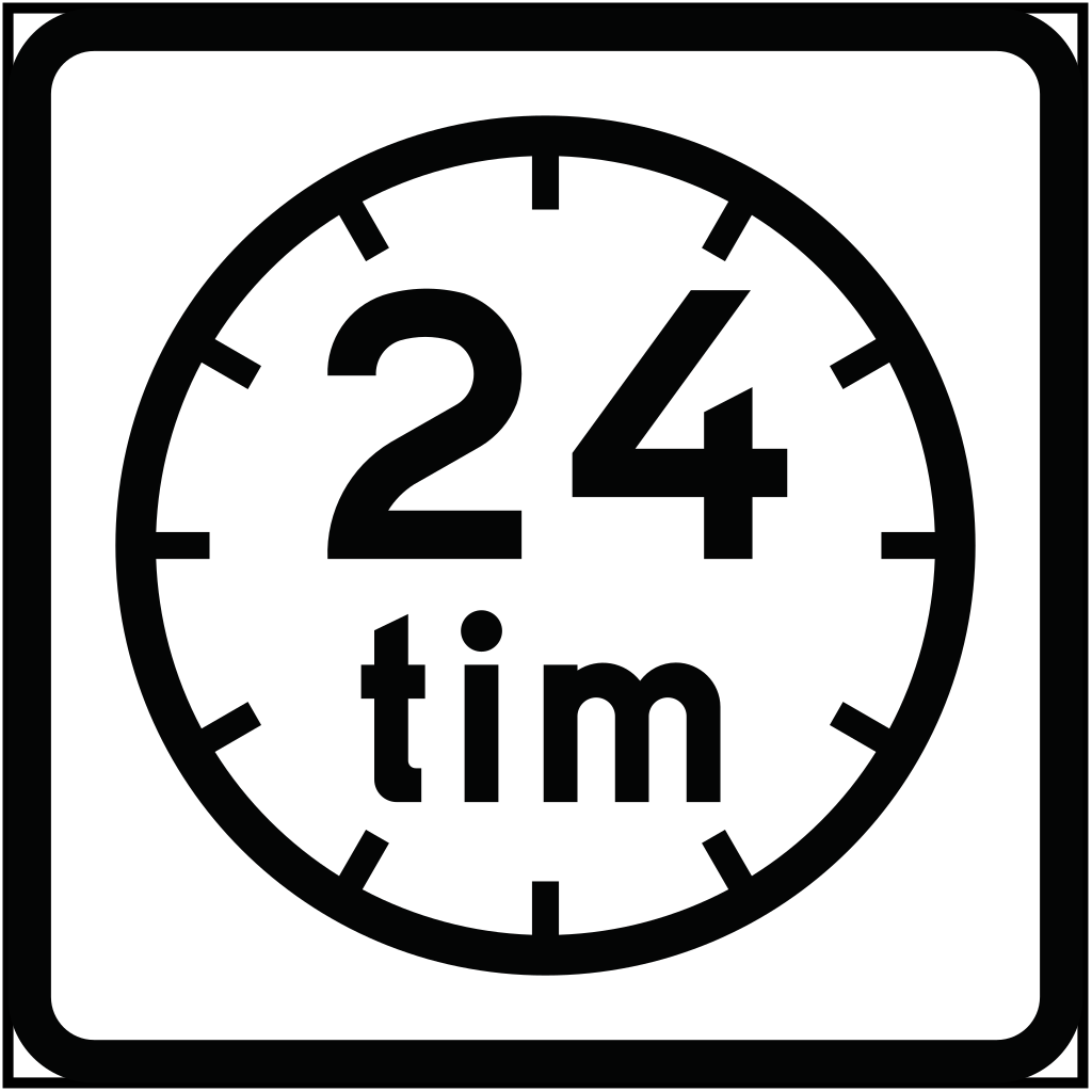 For the number of hours shown.