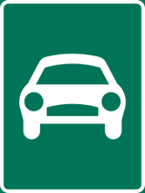 Begin van een autoweg.