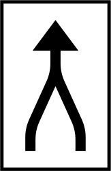 Two lanes are going to merge.