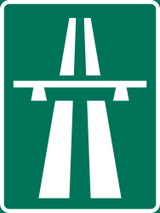 Begin van een autosnelweg.