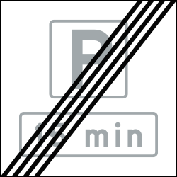 End of limited-time parking zone.