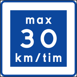 Advisory speed limit.