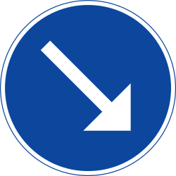 Pass obstacle on the right.