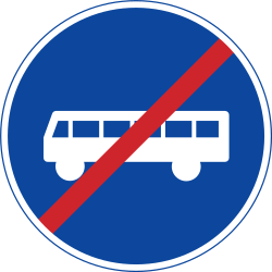 End of mandatory bus lane.