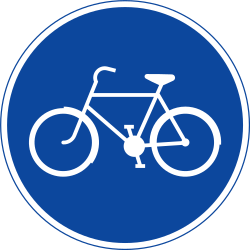 Mandatory path for cyclists.