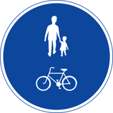 Verplicht gedeeld voet- en fietspad.