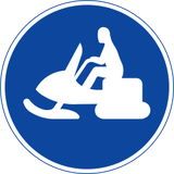 Verplicht pad voor sneeuwscooters.