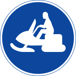 Mandatory path for snowmobiles.