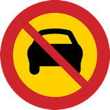 Auto's verboden.