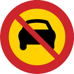 Auto's verboden.