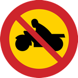 Motorfietsen verboden.