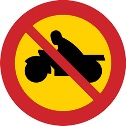 Motorfietsen verboden.