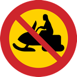 Sneeuwscooters verboden.
