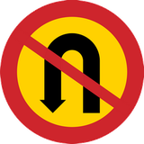 Keren verboden (U-turn).
