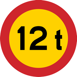 Vehicles heavier than indicated prohibited.