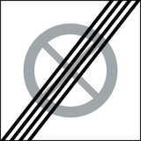 Einde van de parkeerverbodszone.