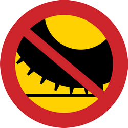 Studded tyres prohibited.