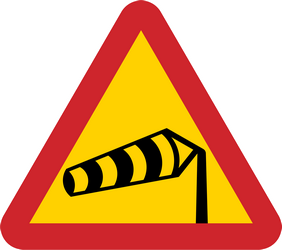 Waarschuwing voor sterke zijwind.