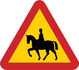 Waarschuwing voor ruiters.