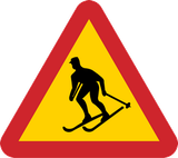 Waarschuwing voor skiërs.