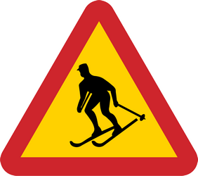 Waarschuwing voor skiërs.