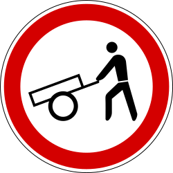 Handcarts prohibited.