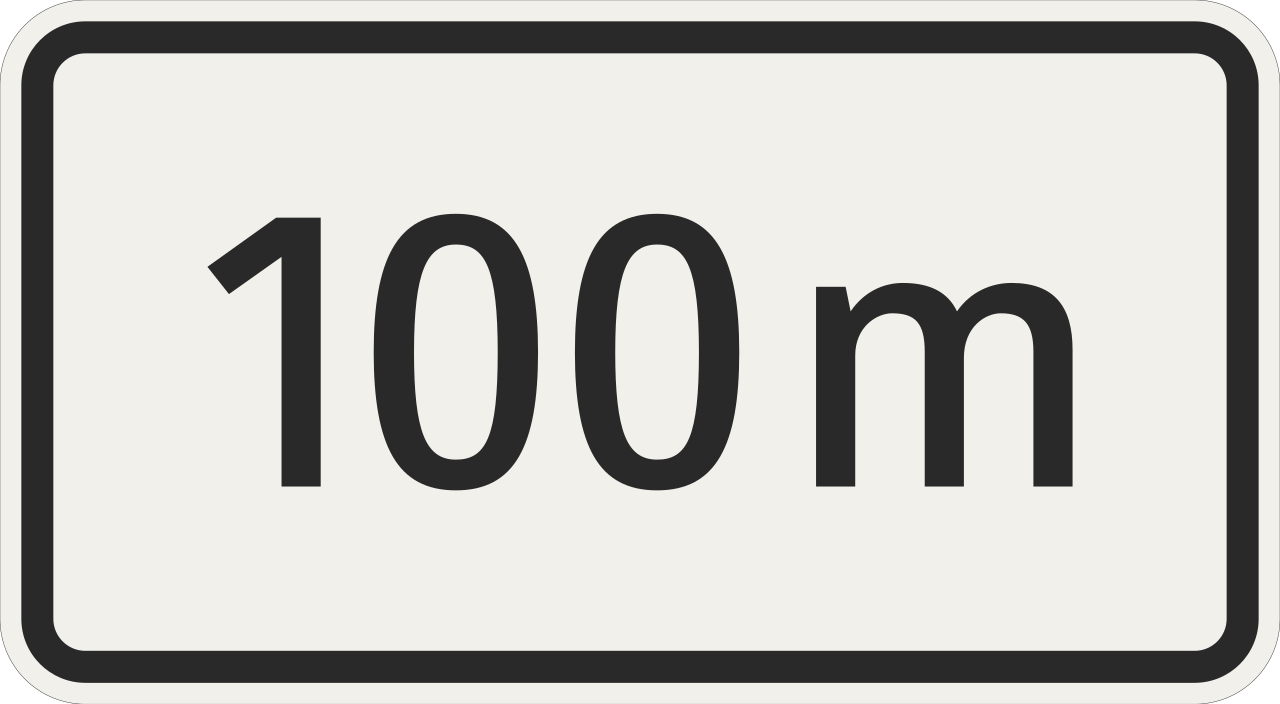 ... metres ahead.