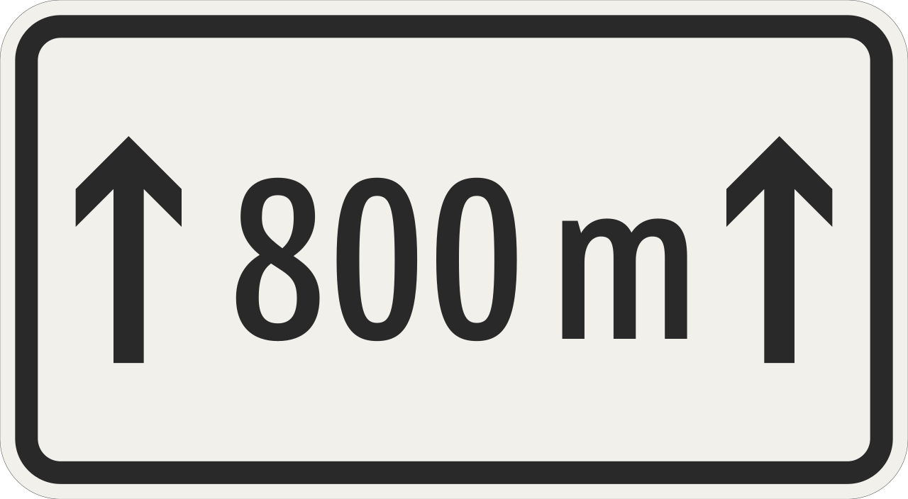 For ... metres.