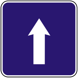 Road with one-way traffic.