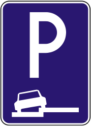 Parking partly on the roadway and verge.