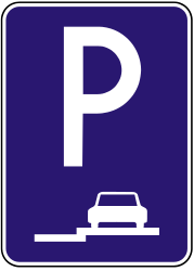 Parking only allowed on the verge or pavement.