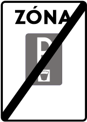End of paid parking zone.