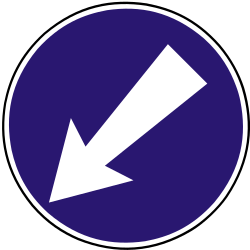 Pass obstacle on the left.