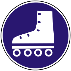 Mandatory path for skaters.