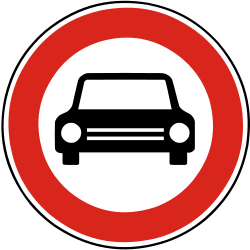 Cars prohibited.