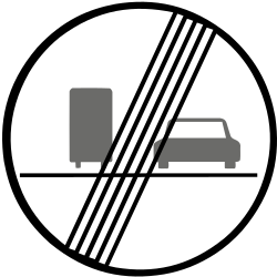 End of the overtaking prohibition for trucks.