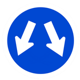 Pass obstacle on either side.