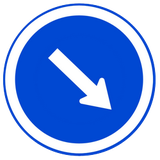 Pass obstacle on the right.