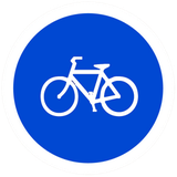 Mandatory path for cyclists.