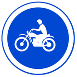 Mandatory path for motorcycles.