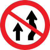 Overtaking prohibited.