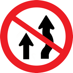 Overtaking prohibited.