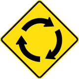 Warning for a roundabout.