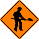 Warning for roadworks.