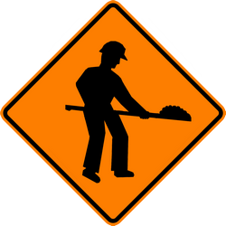 Warning for roadworks.