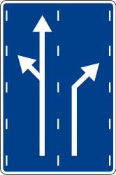 Übersicht der Fahrstreifen und Fahrtrichtungen.